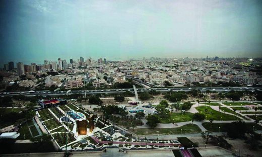 Constitution Garden Kuwait City aerial view