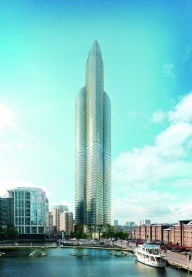 Spire London Docklands tower building