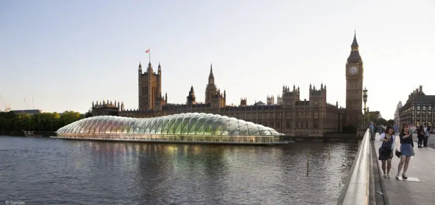 Temporary UK Parliament on River Thames