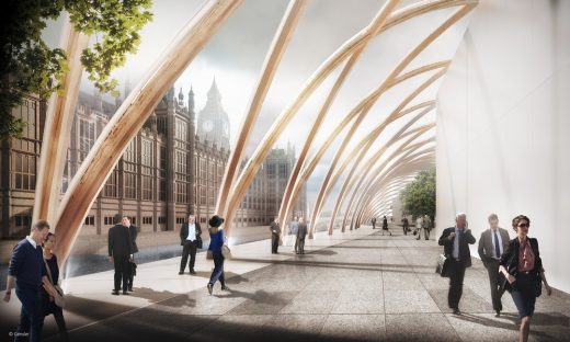 Temporary UK Parliament Concept on the Thames