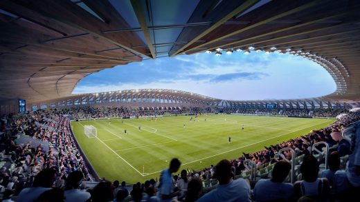 New Football Stadium Building design by Zaha Hadid Architects by Zaha Hadid Architects