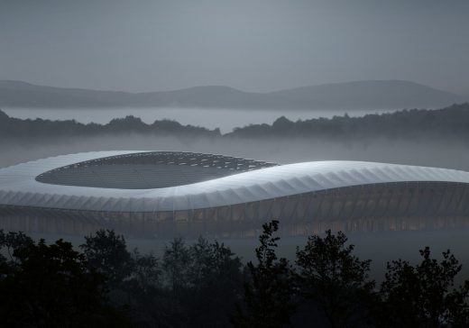 Gloucestershire football club building design by Zaha Hadid Architects