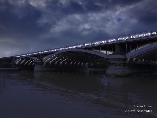 Illuminated River London bridges by Adjaye Associates