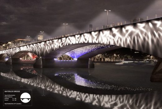 London bridges Thames Lighting by Les Éclairagistes Associés