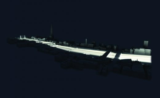 Illuminated River London bridges by Sam Jacob Studio and Simon Heijdens