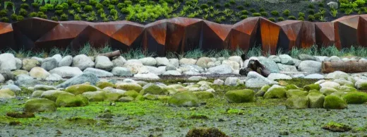 Metamorphous Seawall on the BC coastline
