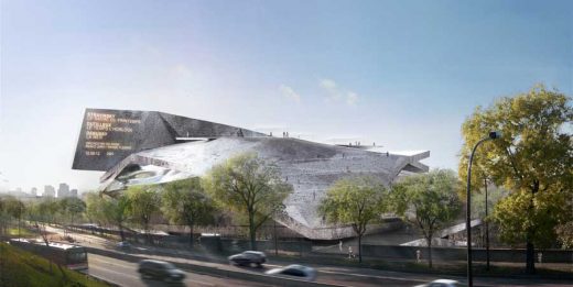 Philharmonie de Paris building design by architect Jean Nouvel