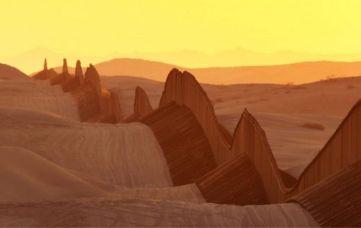 United States / Mexico Border fence barrier