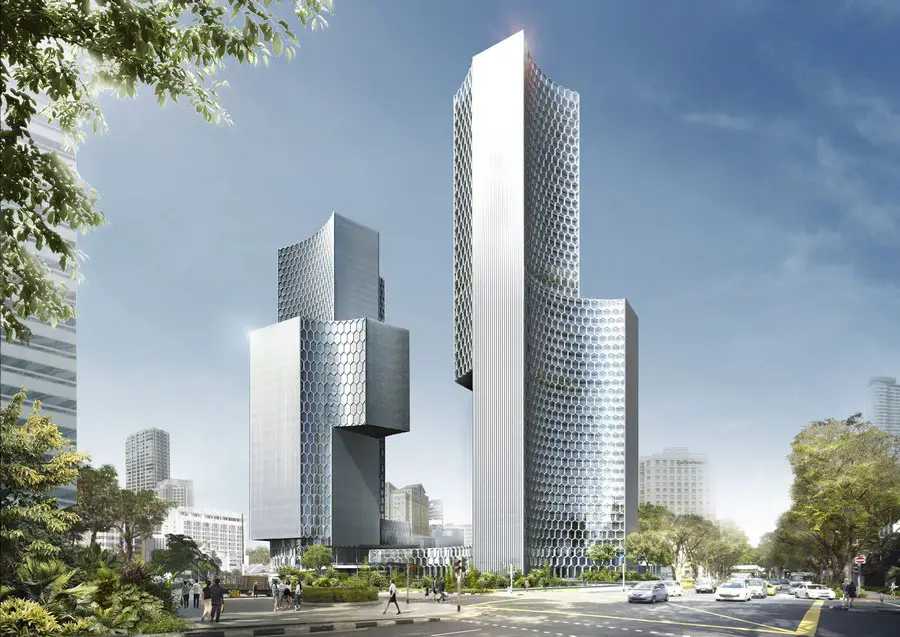 DUO towers Singapore design by Buro Ole Scheeren