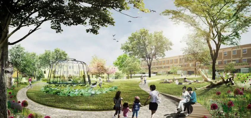 Parkstad in Rotterdam, Laan op Zuid avenue