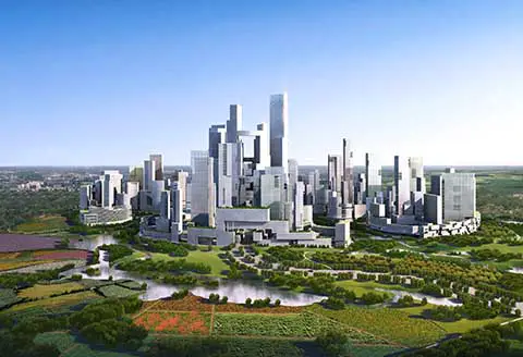 Chengdu Tianfu District Great City China by Adrian Smith + Gordon Gill Architecture