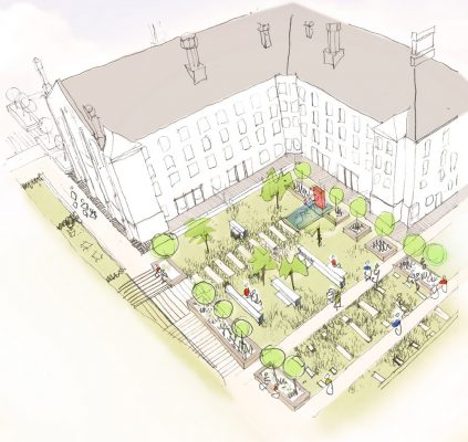 Dorchester Prison landscape concept sketch