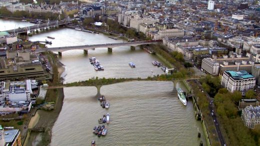 London Garden Bridge across the River Thames