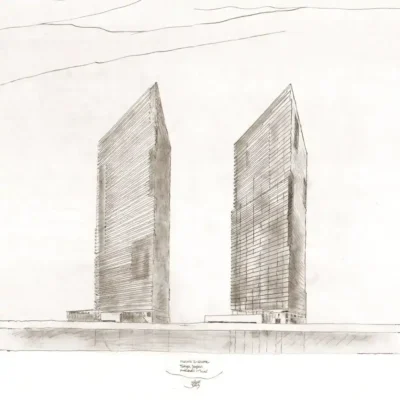 Harumi Residential Tower Tokyo Richard Meier sketch