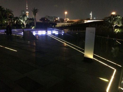 New Kuwaiti Urban Architecture & Landscape by evening