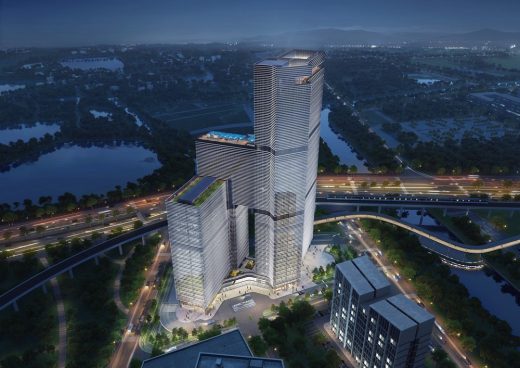 Nansha Kingboard Free Trade Zone design by Aedas Architects