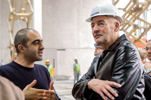 Rem Koolhaas visiting Concrete under construction