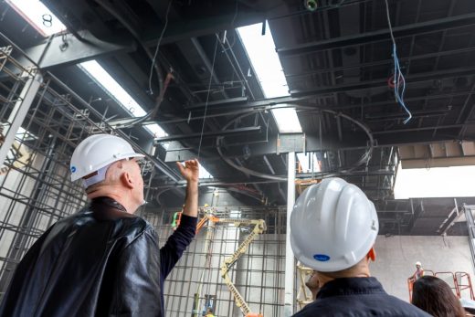 Rem Koolhaas visiting Concrete Dubai under construction