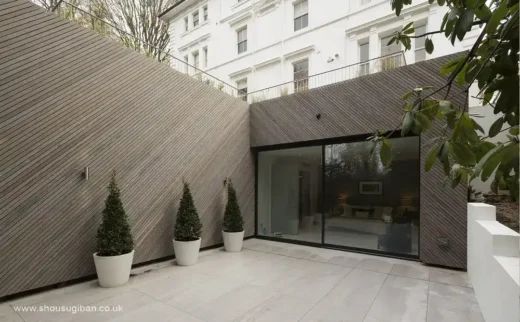 Oak Hill House in Hampstead, North London terrace decking