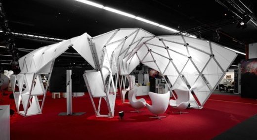 Living in Space' shelter for Techtextil in Frankfurt | www.e-architect.com