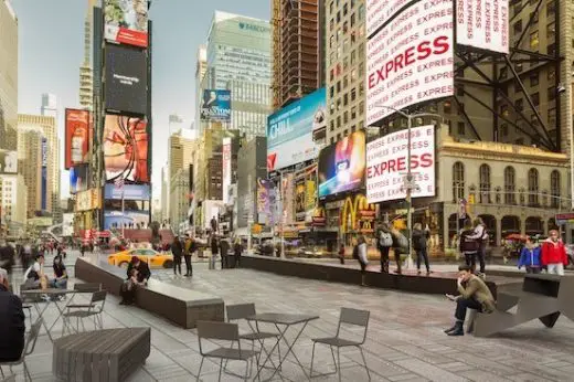 Times Square Street Furniture New York City | www.e-architect.com