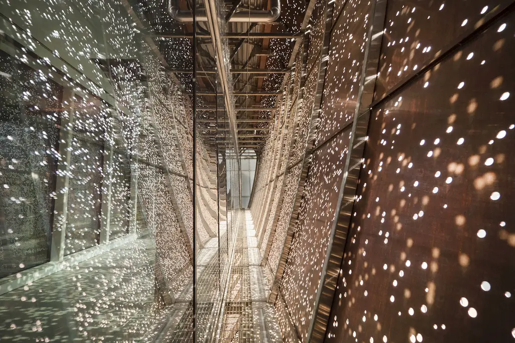 Best Lighting Installations - CannonDesign and NEUF Architect(e)s: CHUM Passerelle, Montreal, Quebec, Canada.