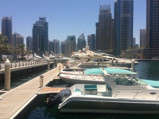 Dubai Marina boats