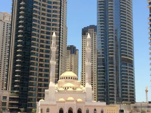 Dubai Marina mosque building | www.e-architect.com