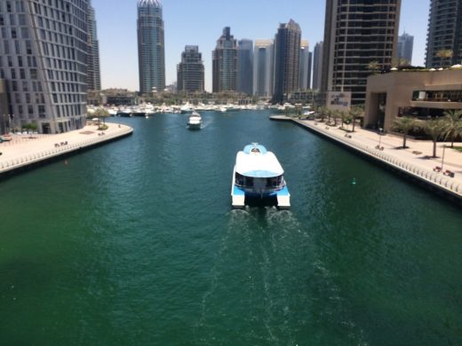 Dubai Marina buildings and boats