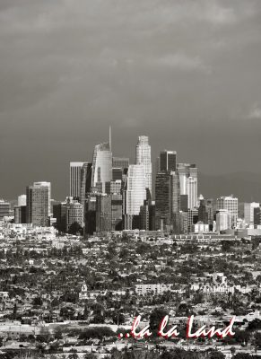 la la Land. Los Angeles downtown skyline