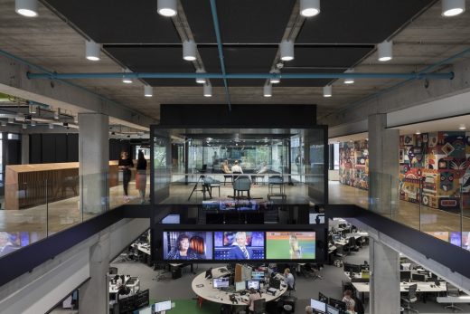 Auckland TVNZ Television Network Centre interior | www.e-architect.com