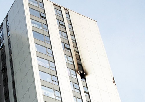 Chalcots Estate flat fire cladding damage - UK tower cladding tests