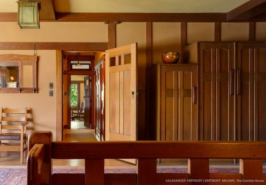 Gamble House in Pasadena Upstairs Downstairs