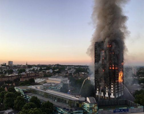 Grenfell Tower fire in West London building