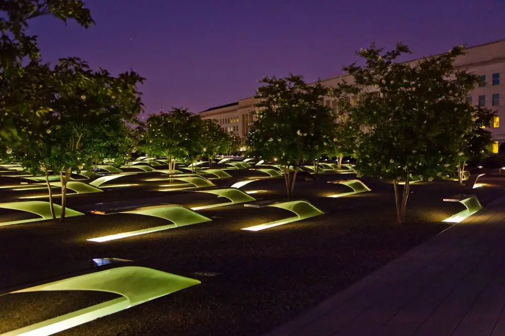 9/11 Pentagon Memorial Visitor Education Center design by Fentress Architects, USA