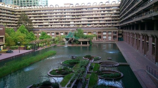 Barbican Centre London builldings and landscape | www.e-architect.com