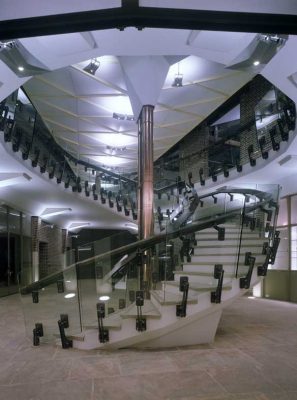 Branson Coates staircase in the new extension of the Geffrye Museum