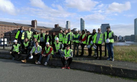 JMU students at Liverpool Waters