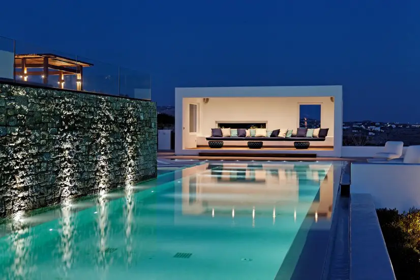 Mykonos Villa pool design in the Cyclades | www.e-architect.com