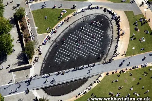 Manchester Piccadilly Gardens landscape aerial photo