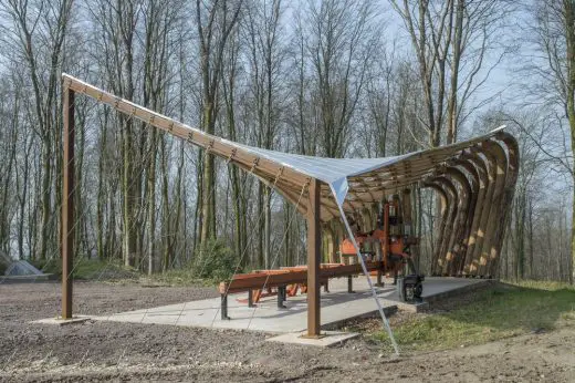 Sawmill Shelter AA Hooke Park Building