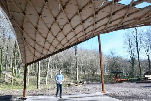 Sawmill Shelter AA Hooke Park Building