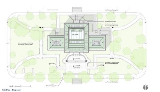 Apple Store at Carnegie Library of Washington D.C. location plan | www.e-architect.com