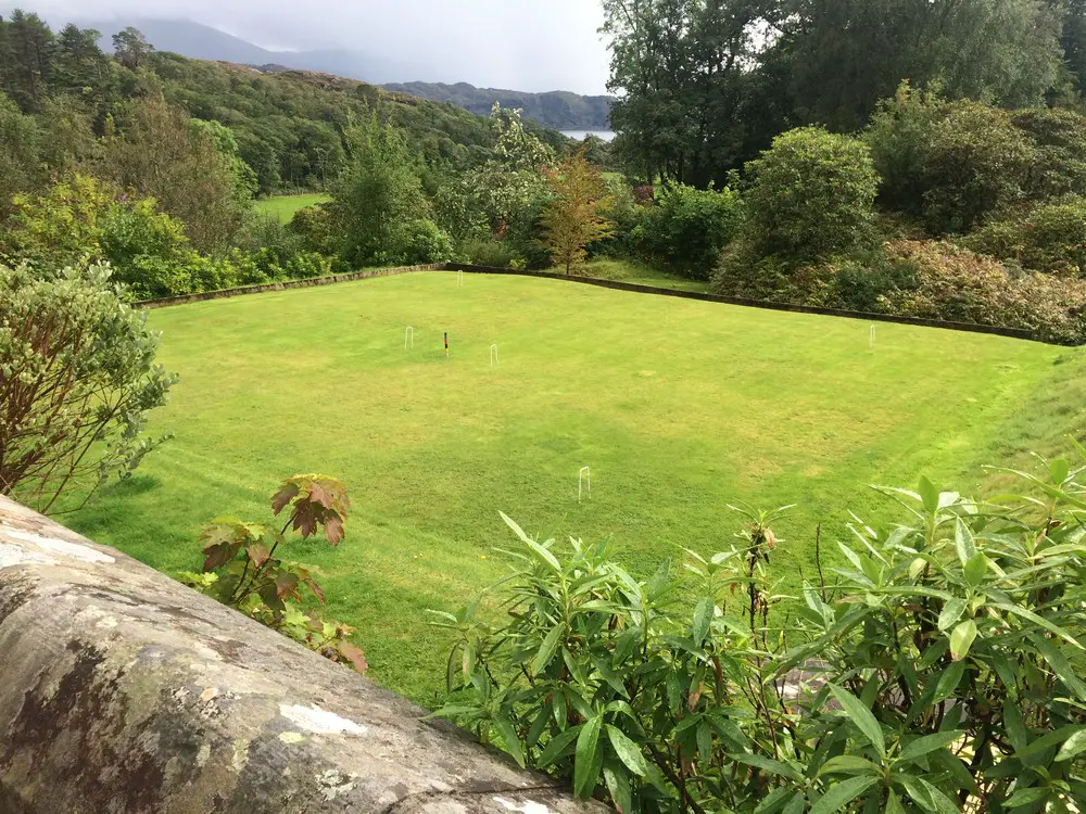 Arisaig House croquet lawn