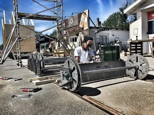 Pop-up Train Carriages in Aarhus by AART Architects