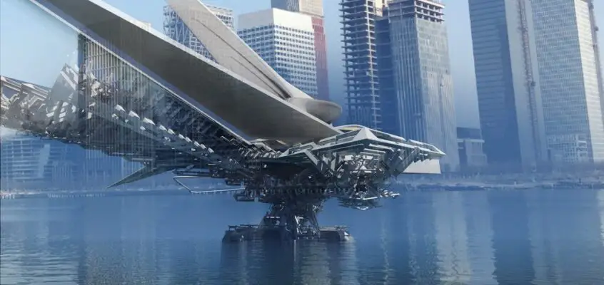Revolving Sail Bridge in Mongolia