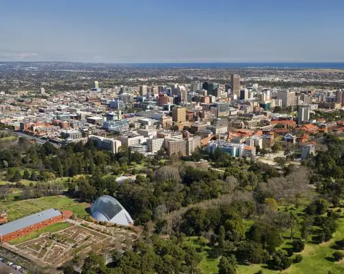 Adelaide Contemporary International Design Competition Shortlist - Adelaide architecture aerial view