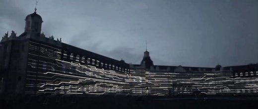 ‘Behaviour Morphe’ light mapping projection in Karlsruhe