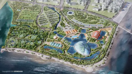 Eden Qingdao aerial view CGI