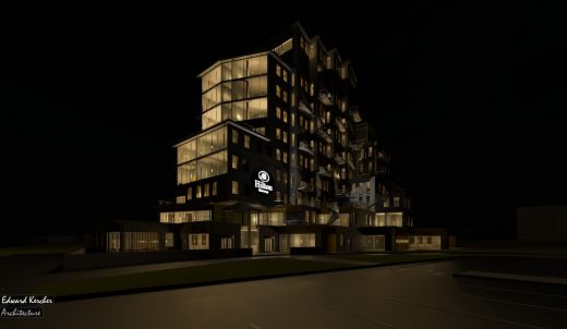 The Gateway Hotel Design Project at night